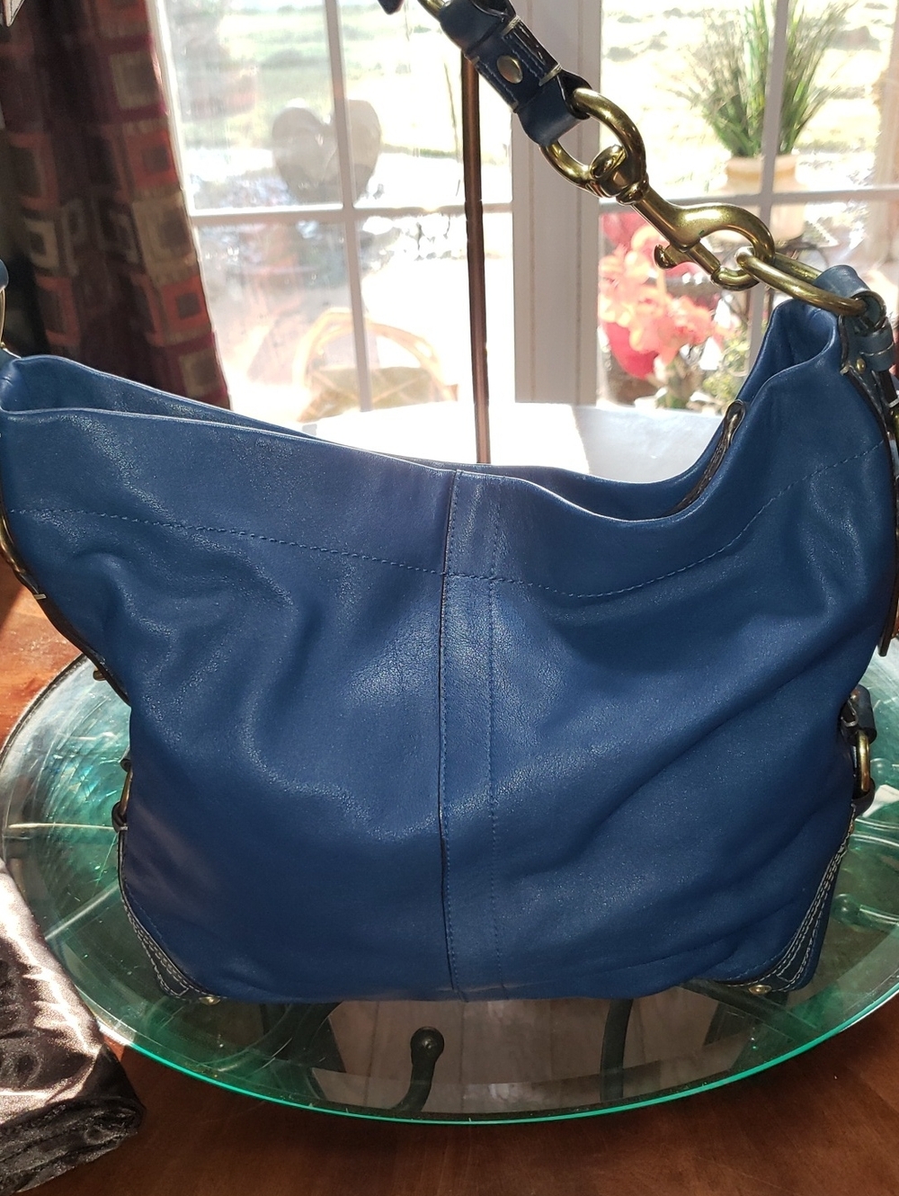 💘🖤💘 BLUE COACH CARLY LIMITED EDITION LEATHER SHOULDER VINTAGE HOBO BAG 10616 - Picture 4 of 13